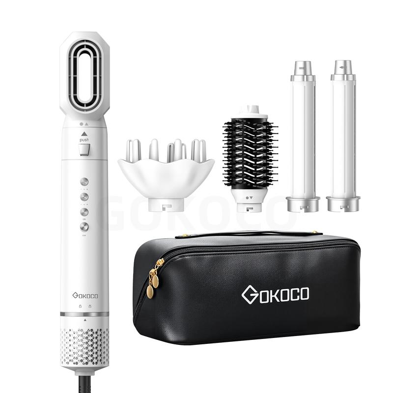 GOKOCO Escova Secadora 5 em 1 Bivolt Branca